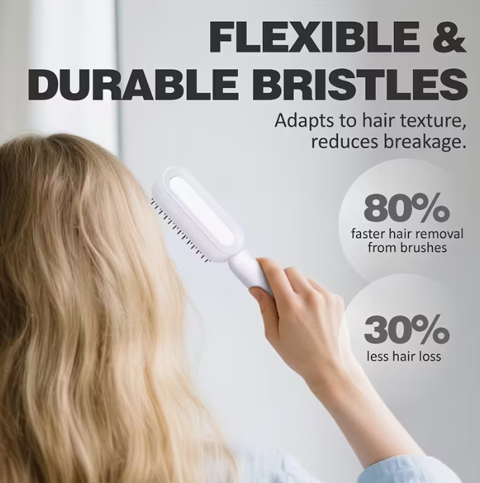 Self Cleaning Detangling Hair Brush for Women